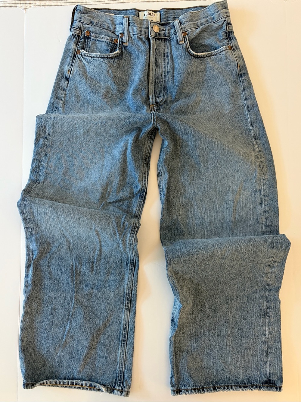 Agolde Women’s Medium Wash Wide Leg Denim Jeans Size 27 - Picture 7 of 9